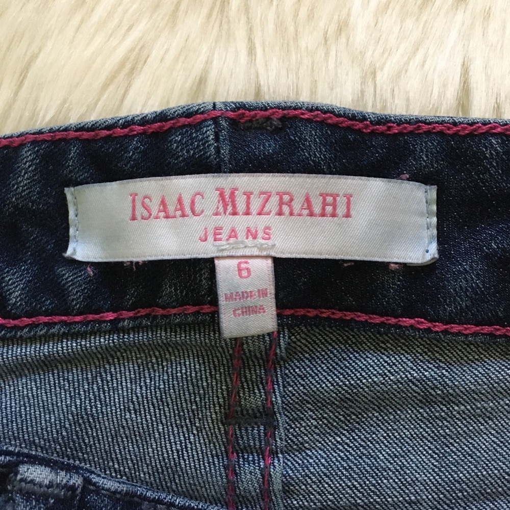 ISAAC MIZRAHI • Blue Straight Jeans Size 6 - Picture 4 of 9